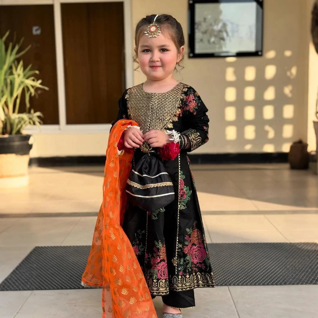 Afsara - Kids Cotton Floral Print Suit Set