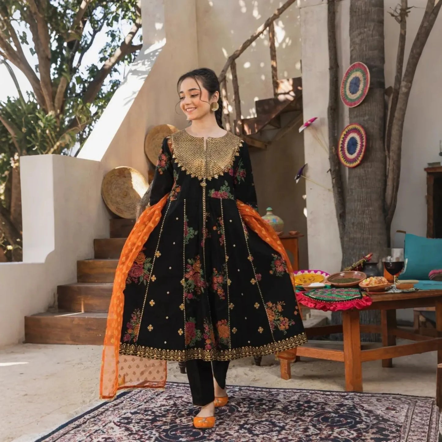 Afsara - Kids Cotton Floral Print Suit Set