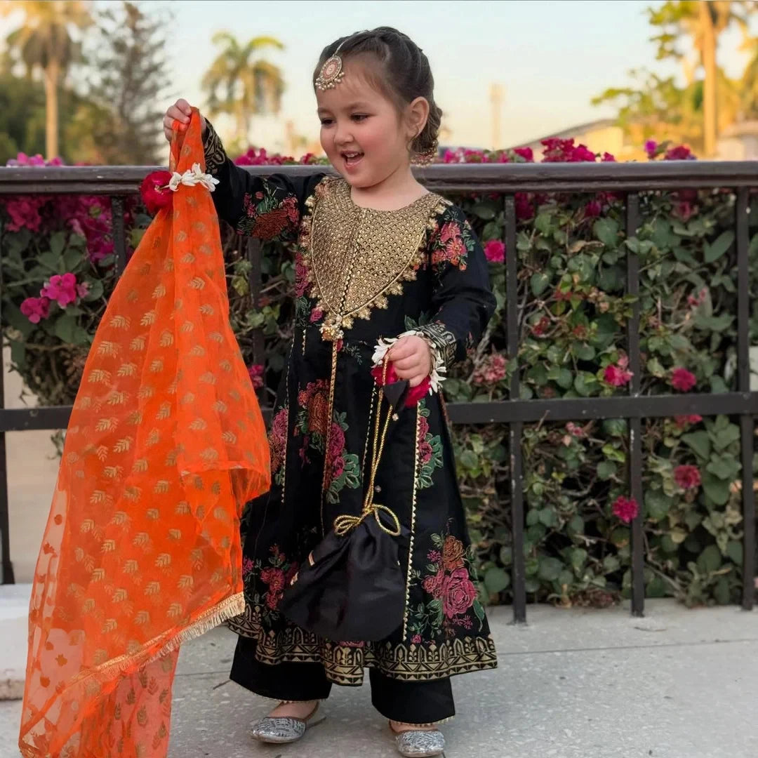 Afsara - Kids Cotton Floral Print Suit Set