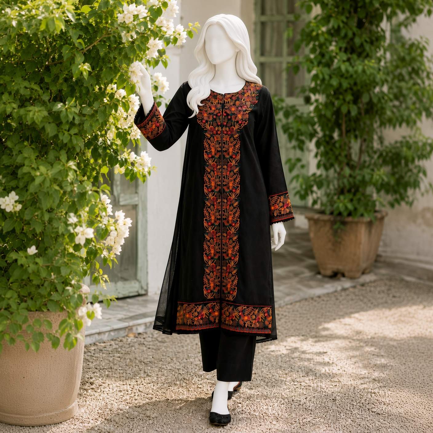 Arooj - Embroidery Cotton Suit Set