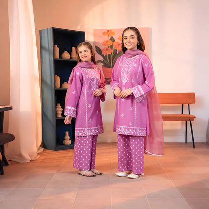 Camellia - Floral Embroidered - 3 Piece Set