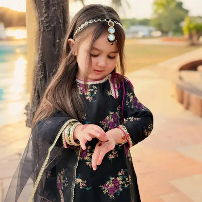 Butterfly-Floral Print-3 Piece Kids Set