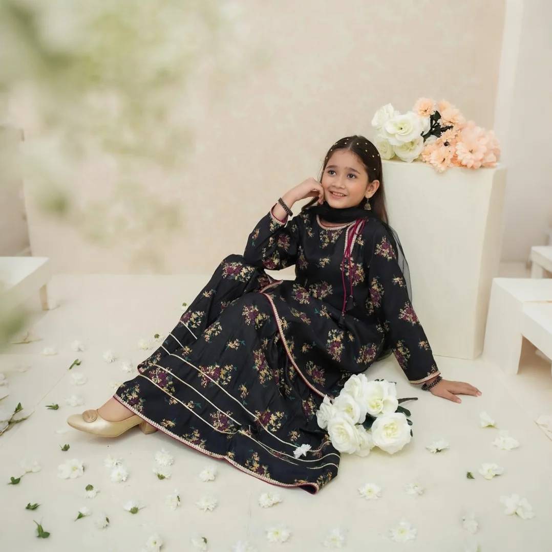 Butterfly-Floral Print-3 Piece Kids Set
