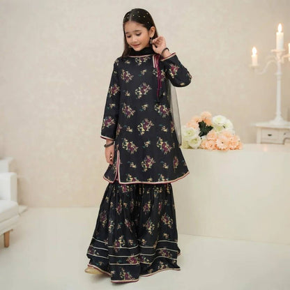 Butterfly-Floral Print-3 Piece Kids Set