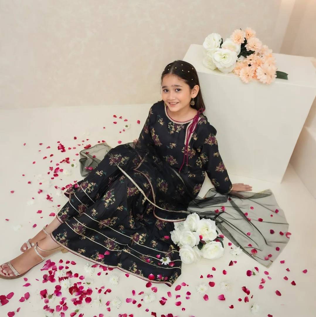 Butterfly-Floral Print-3 Piece Kids Set
