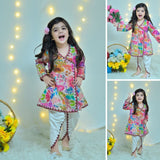 Floral Digital Printed Dhoti Set for Kids