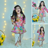 Floral Digital Printed Dhoti Set for Kids