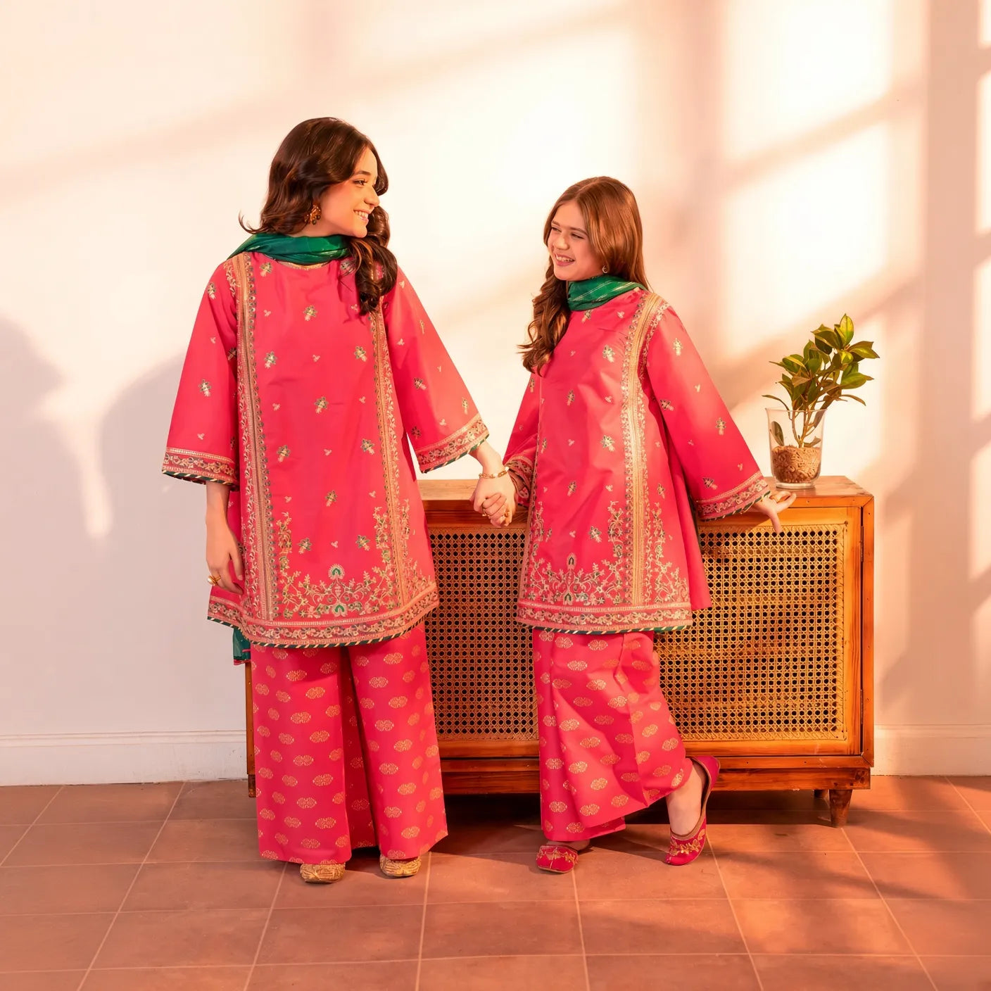 Orchid - Floral Embroidered - 3 Piece Set