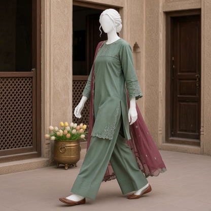 Esha - Embroidered - 3 Piece Set