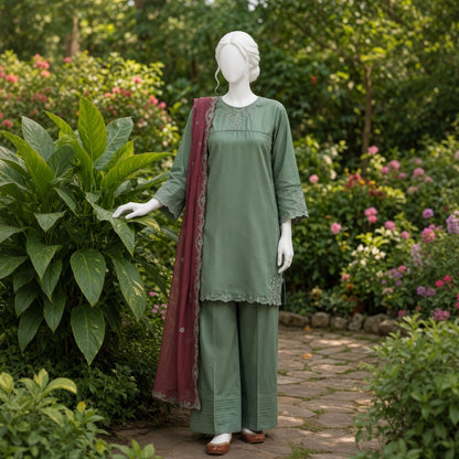 Esha - Embroidered - 3 Piece Set