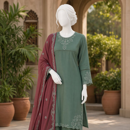Esha - Embroidered - 3 Piece Set