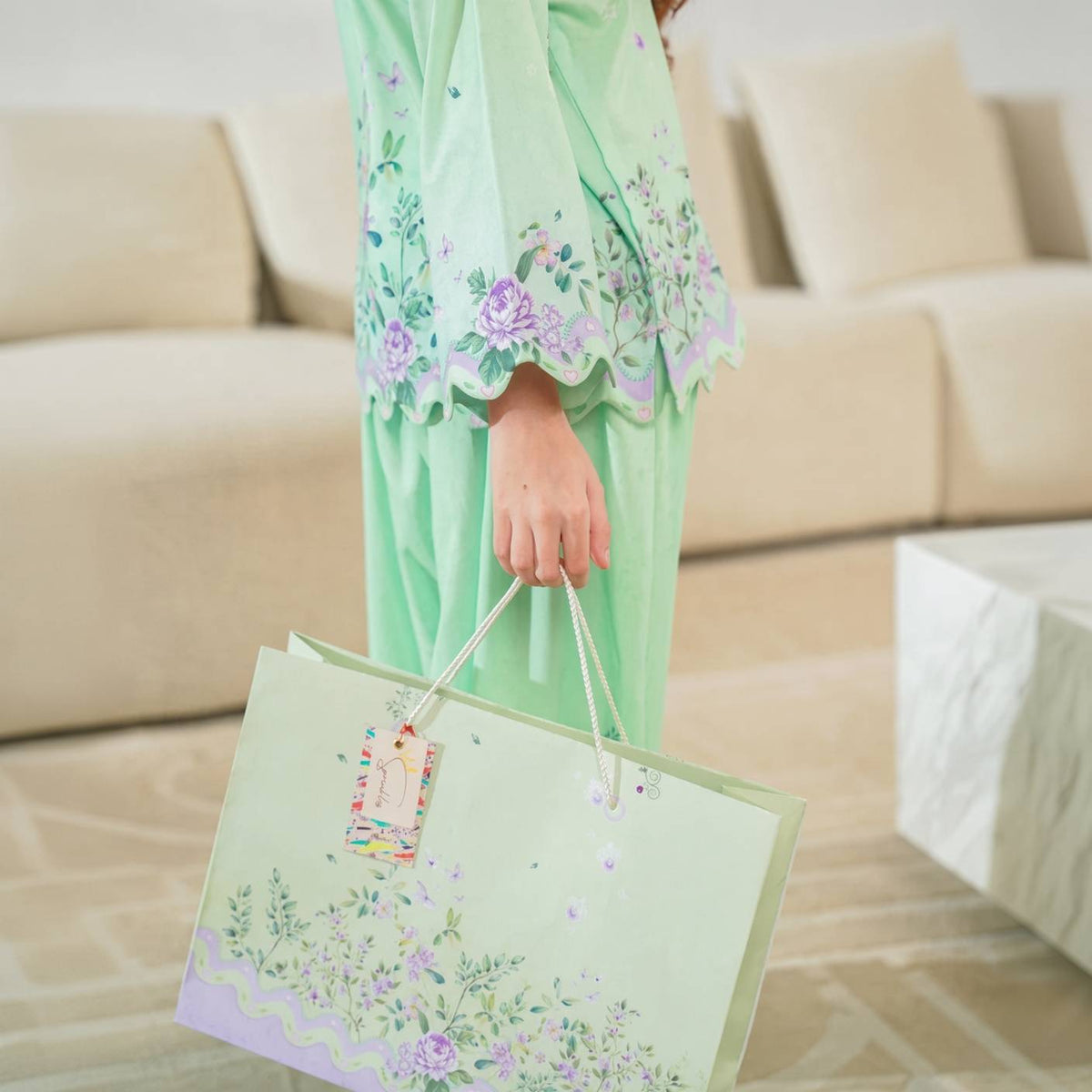 Fiza-Floral Print-2 Piece Kids Set