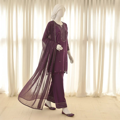 Gulnaar - Sequin Embroidery Suit Set