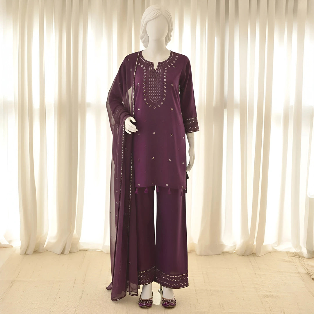 Gulnaar - Sequin Embroidery Suit Set