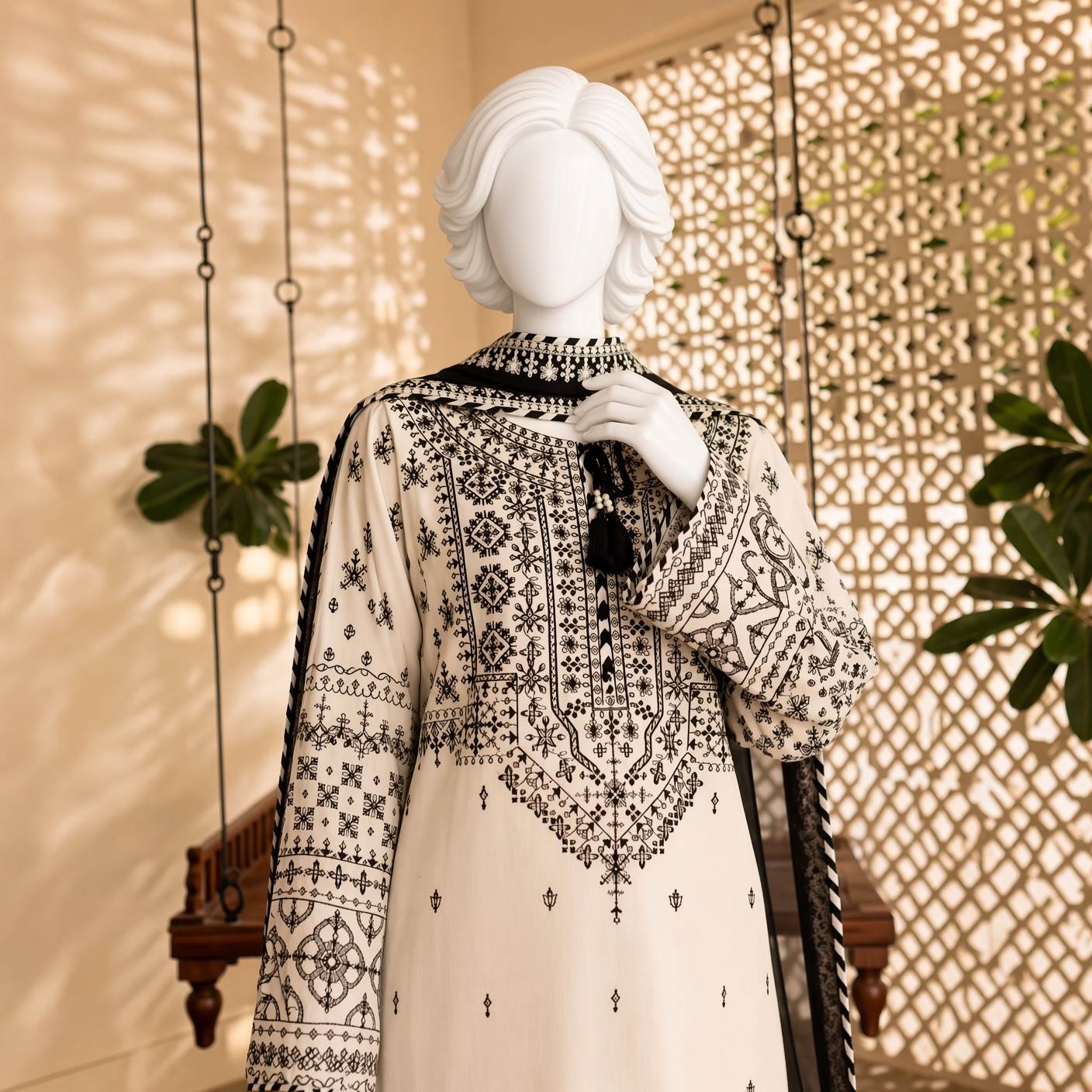 Hamna - Embroidered - 3 Piece Set