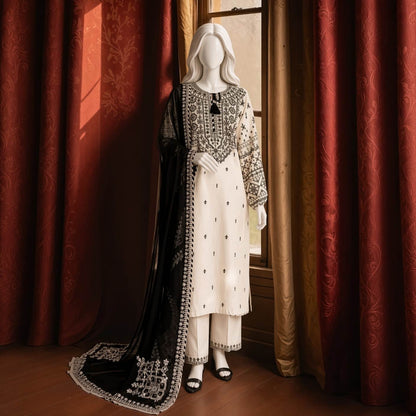 Hamna - Embroidered - 3 Piece Set