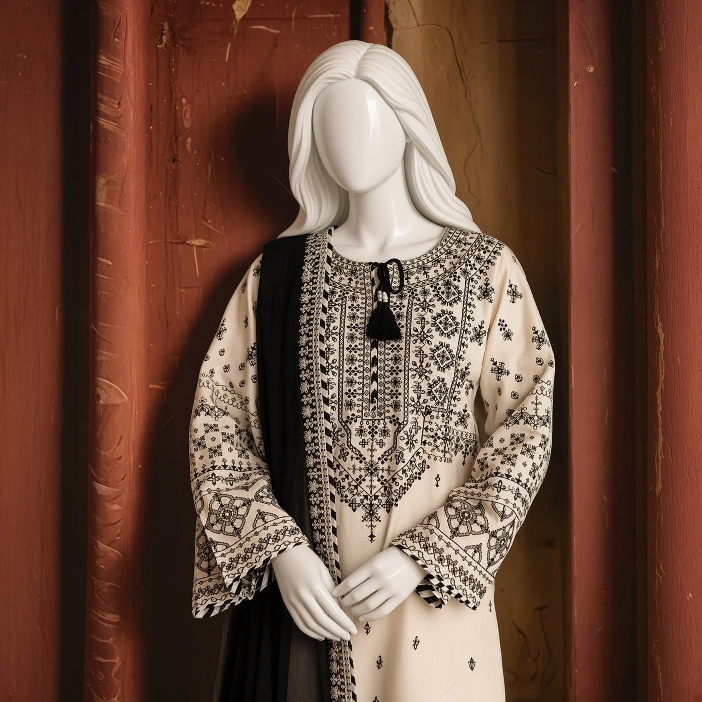 Hamna - Embroidered - 3 Piece Set
