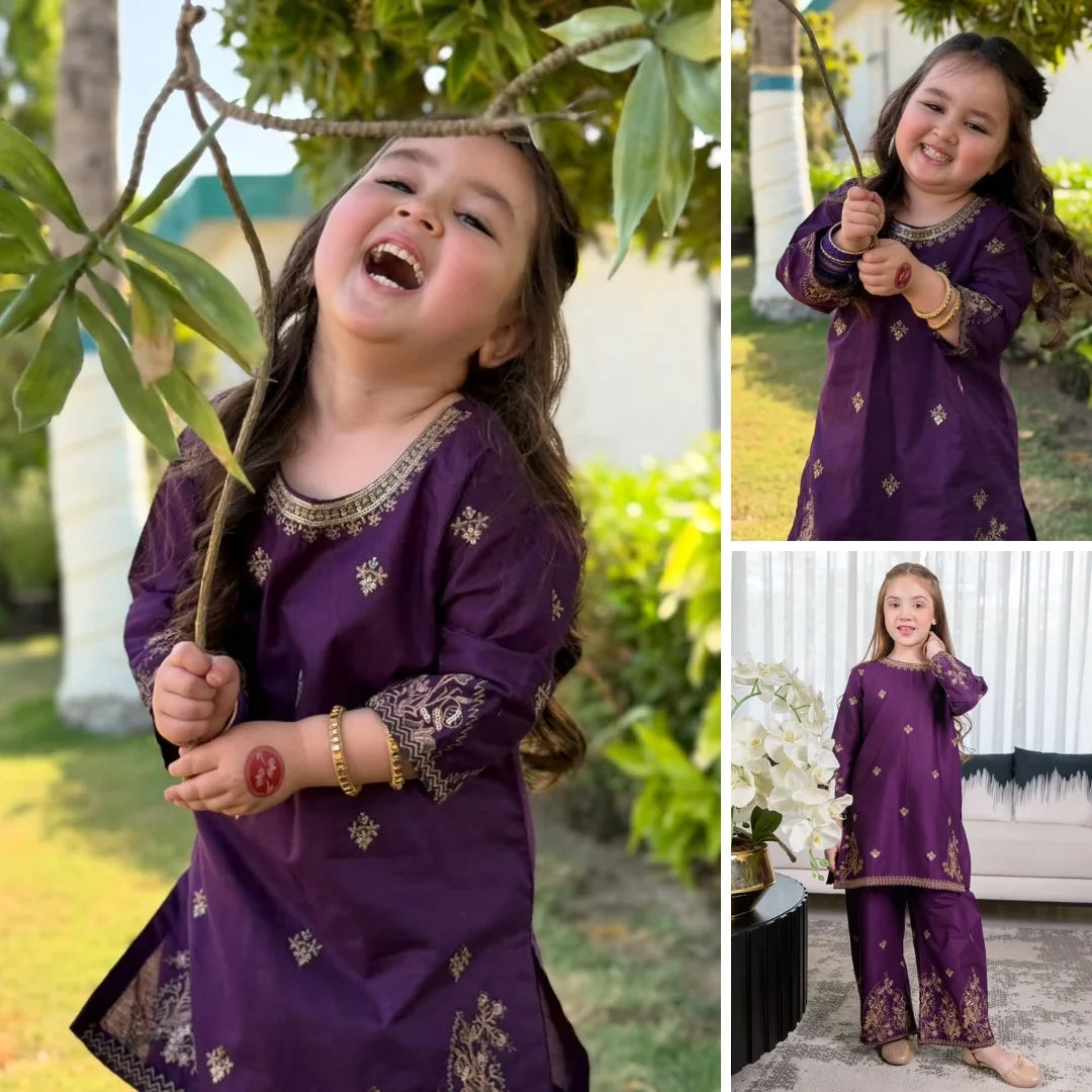 Haniya-Embroidered-2 Piece Kids Set