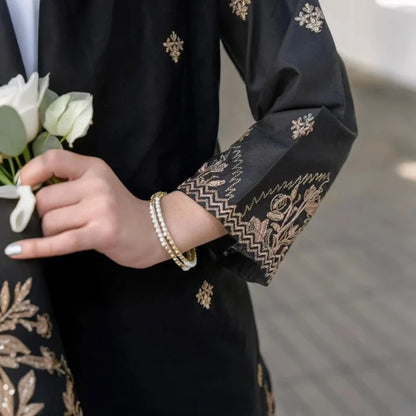 Hur - Floral Embroidered Kids Suit