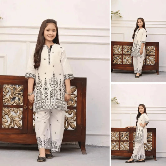 Inaya – Elegant Embroidered Kids Suit