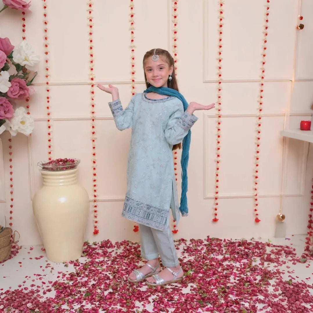 Iqra - Embroidered Kids Suit