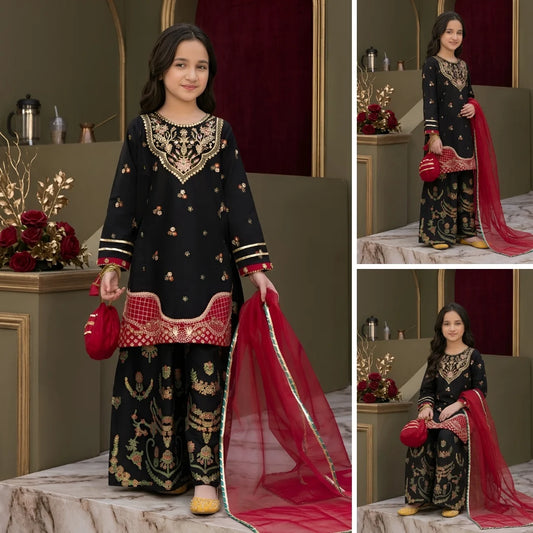 Irha-Sharara-4 Piece Kids Set