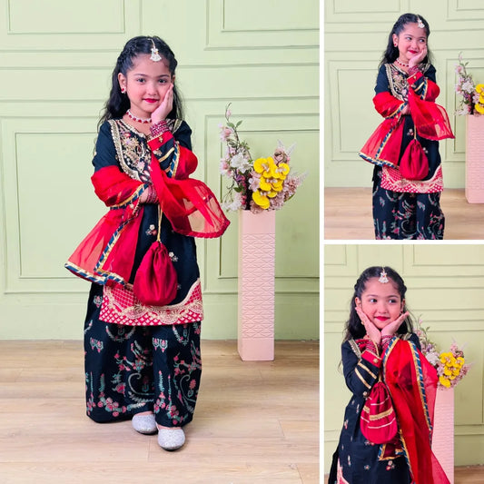 Irha-Sharara-4 Piece Kids Set