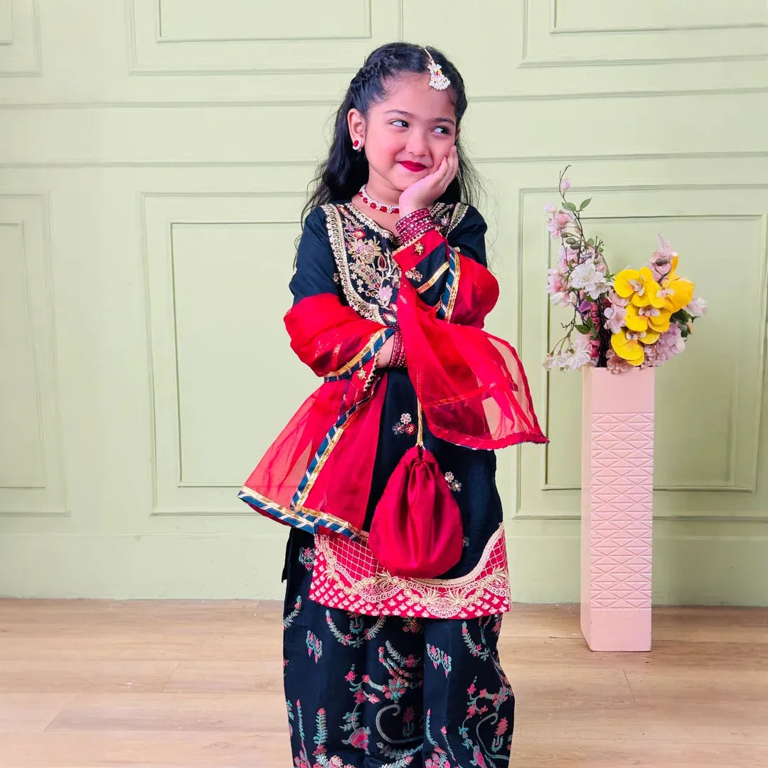 Irha-Sharara-4 Piece Kids Set