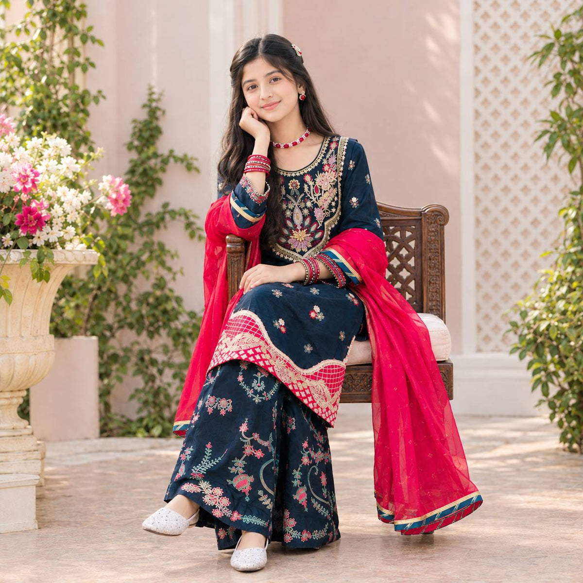 Irha-Sharara-4 Piece Kids Set