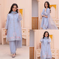 Lilac-Embroidered-3 Piece kids Set