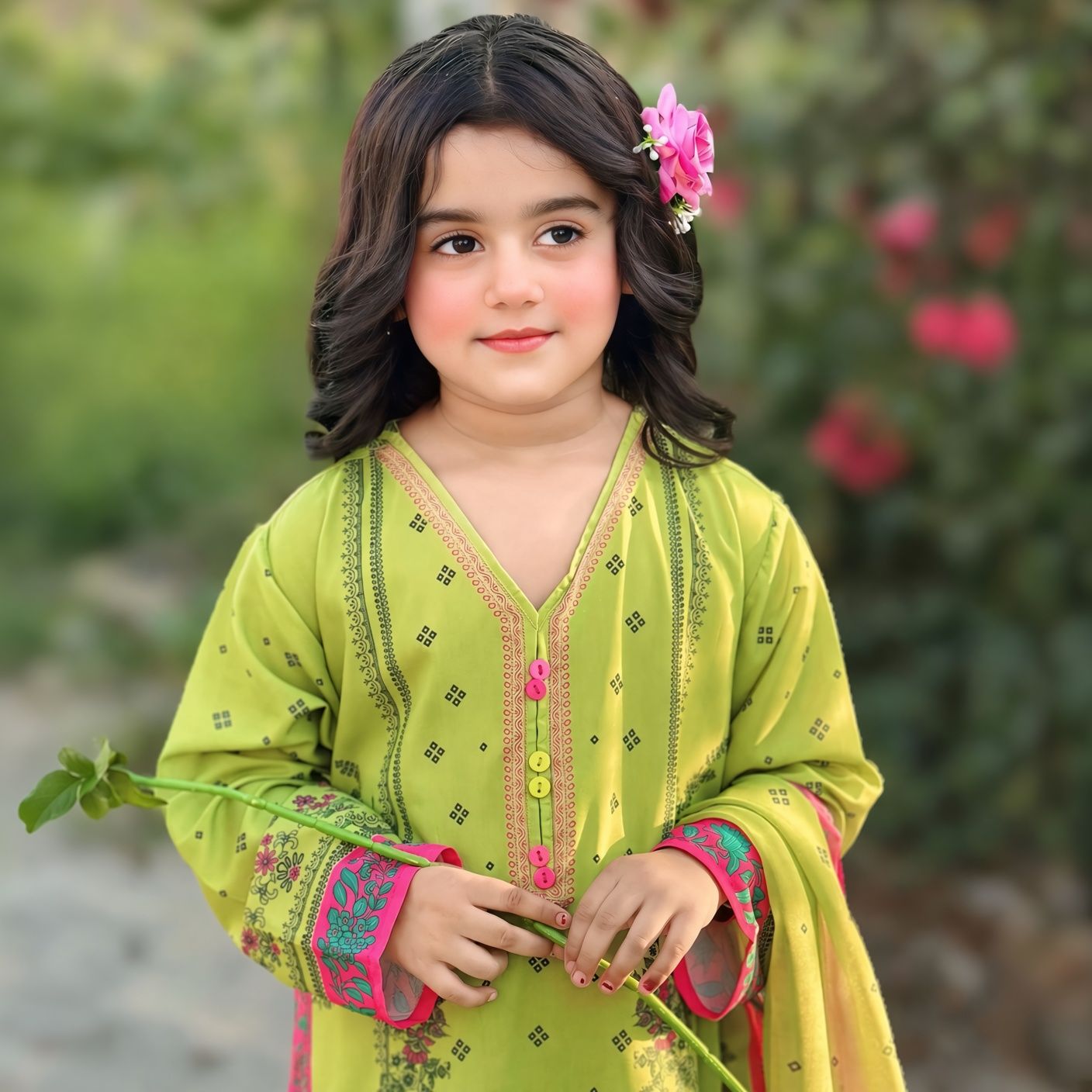 Laiba – Floral Printed Kids Set