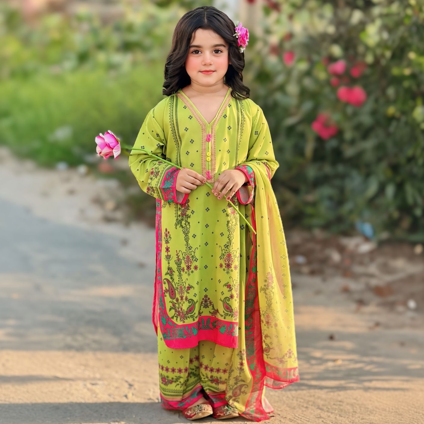 Laiba – Floral Printed Kids Set