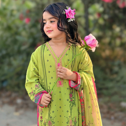 Laiba – Floral Printed Kids Set