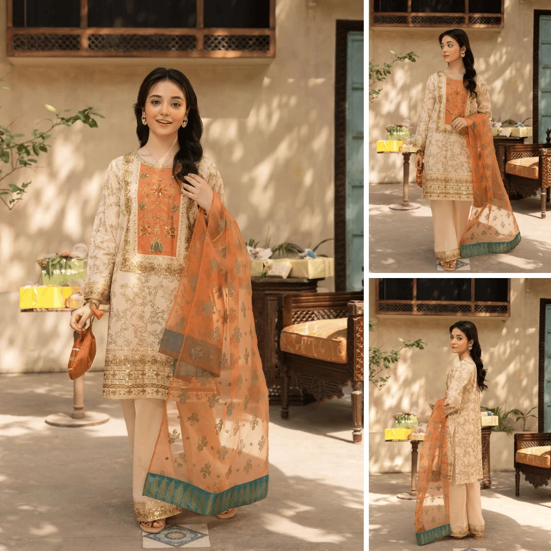 Lily - Festive Embroidery Kids Suit.