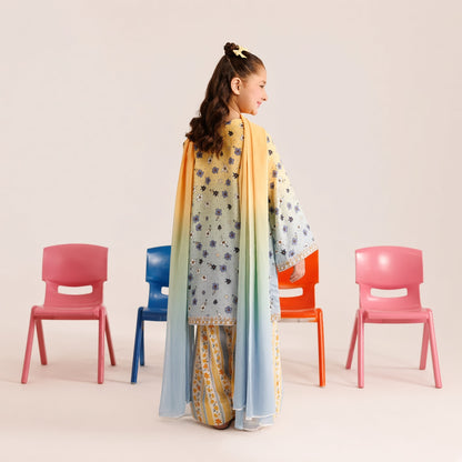 Lotus-Embroidery-3 Piece Kids Set