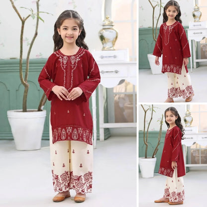 Maham-Embroidered-2 Piece Kids Set