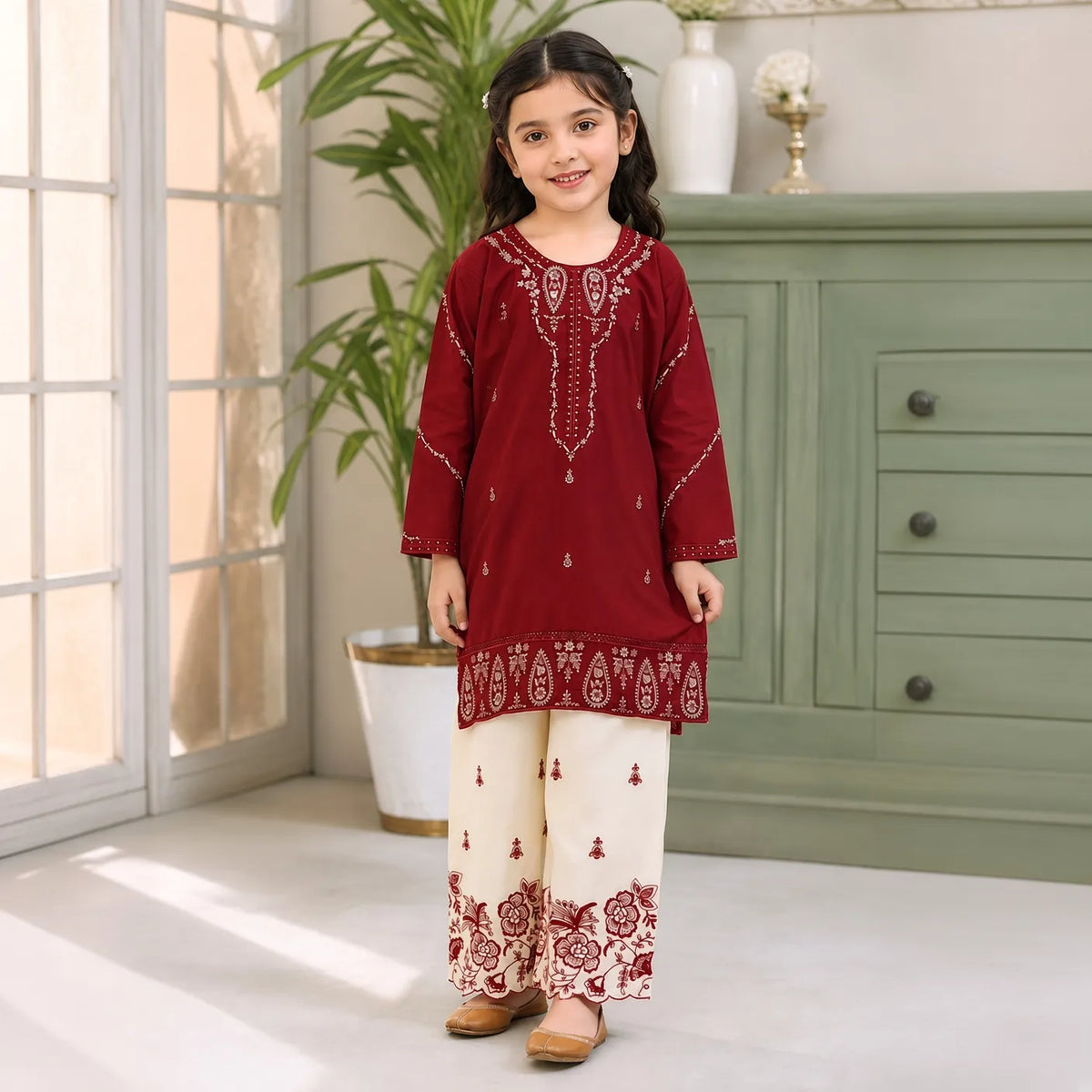 Maham-Embroidered-2 Piece Kids Set