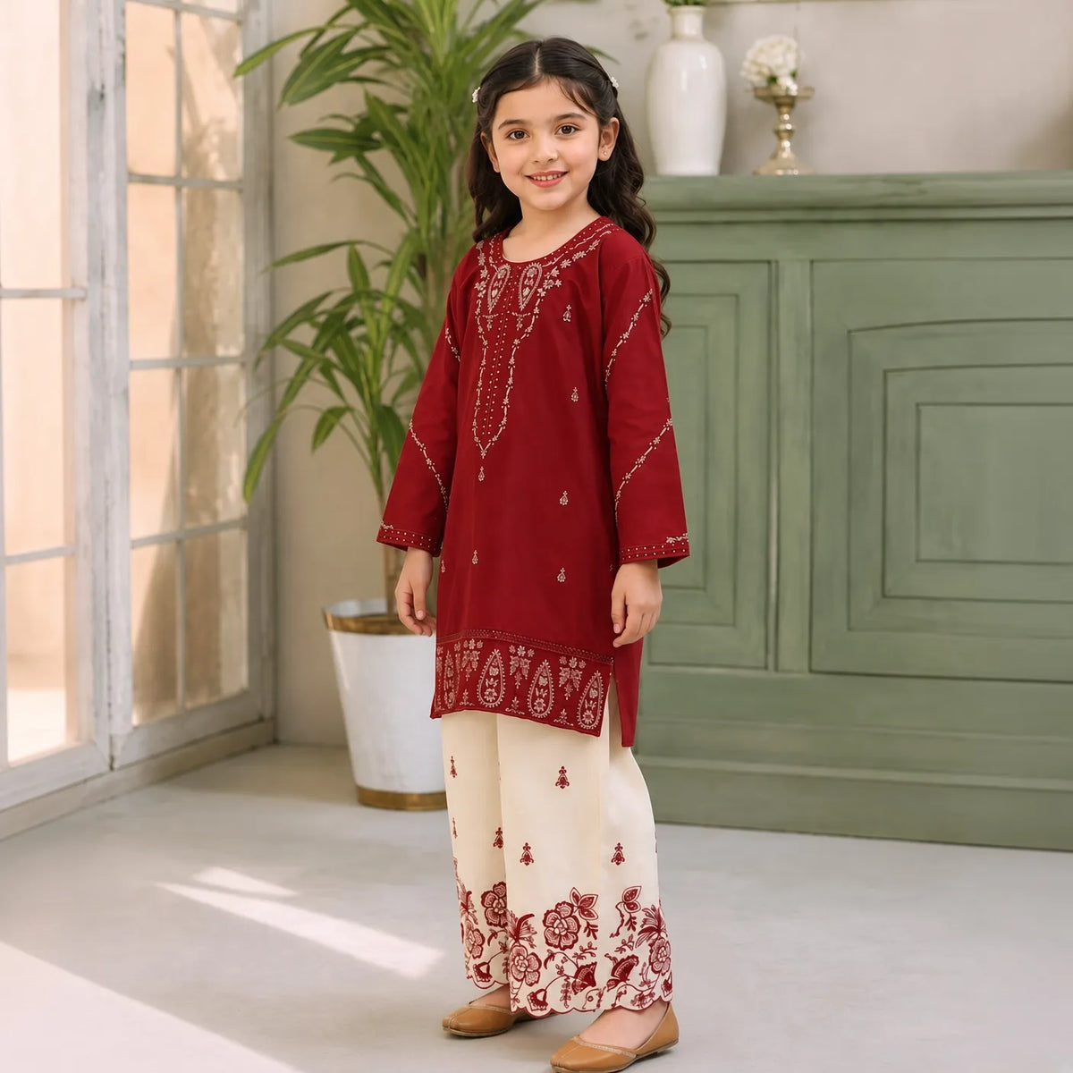 Maham-Embroidered-2 Piece Kids Set