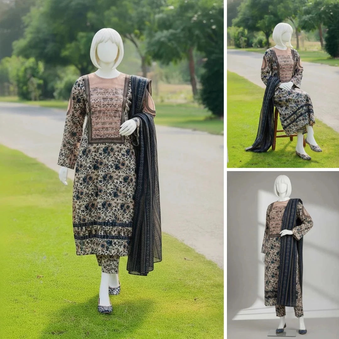 Mahira-Digital Print-3 Piece Set