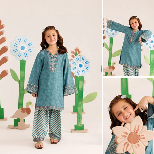 Meherun-Embroidered-2 Piece Kids Set