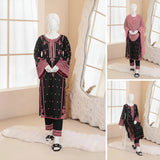 Mehnur - Embroidered Floral Suit Set
