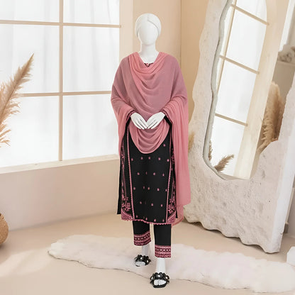 Mehnur - Embroidered Floral Suit Set