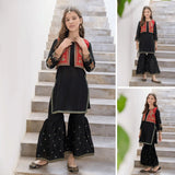 Nivah - Embroidered Gharara Kids Suit