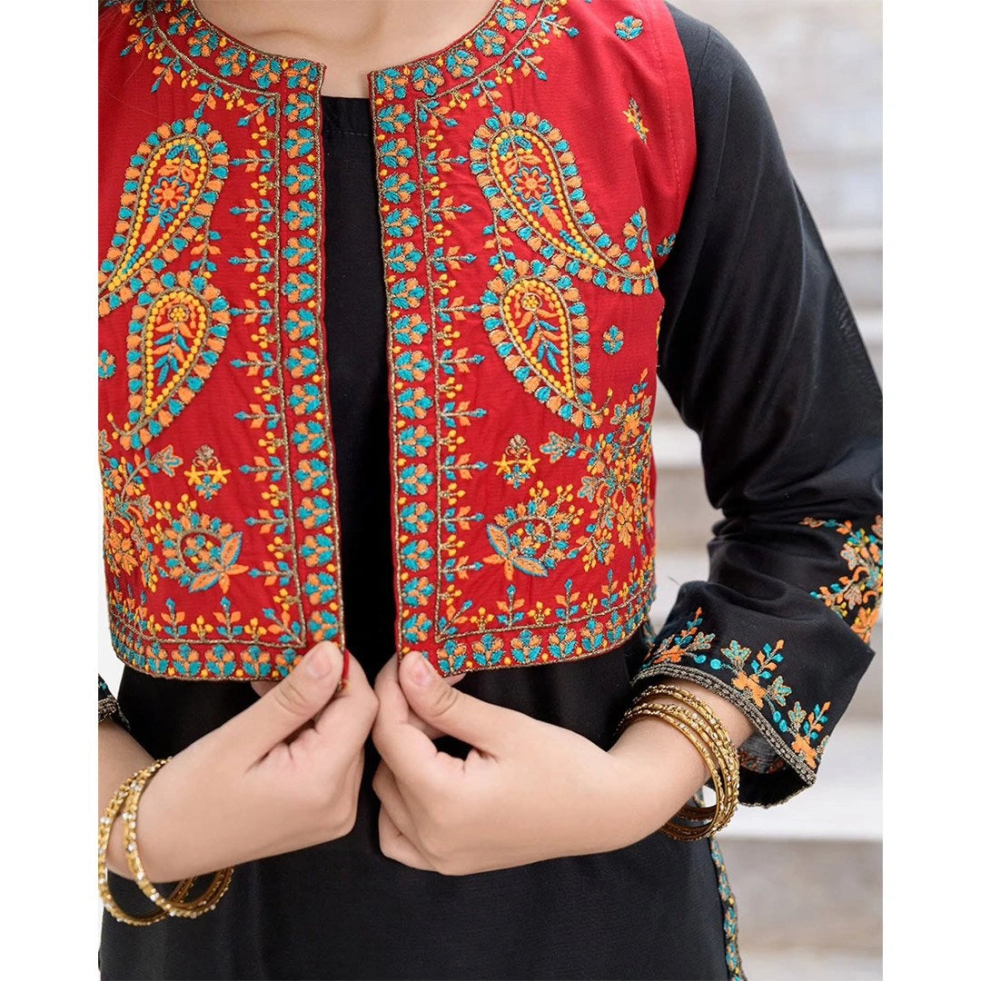 Nivah - Embroidered Gharara Kids Suit