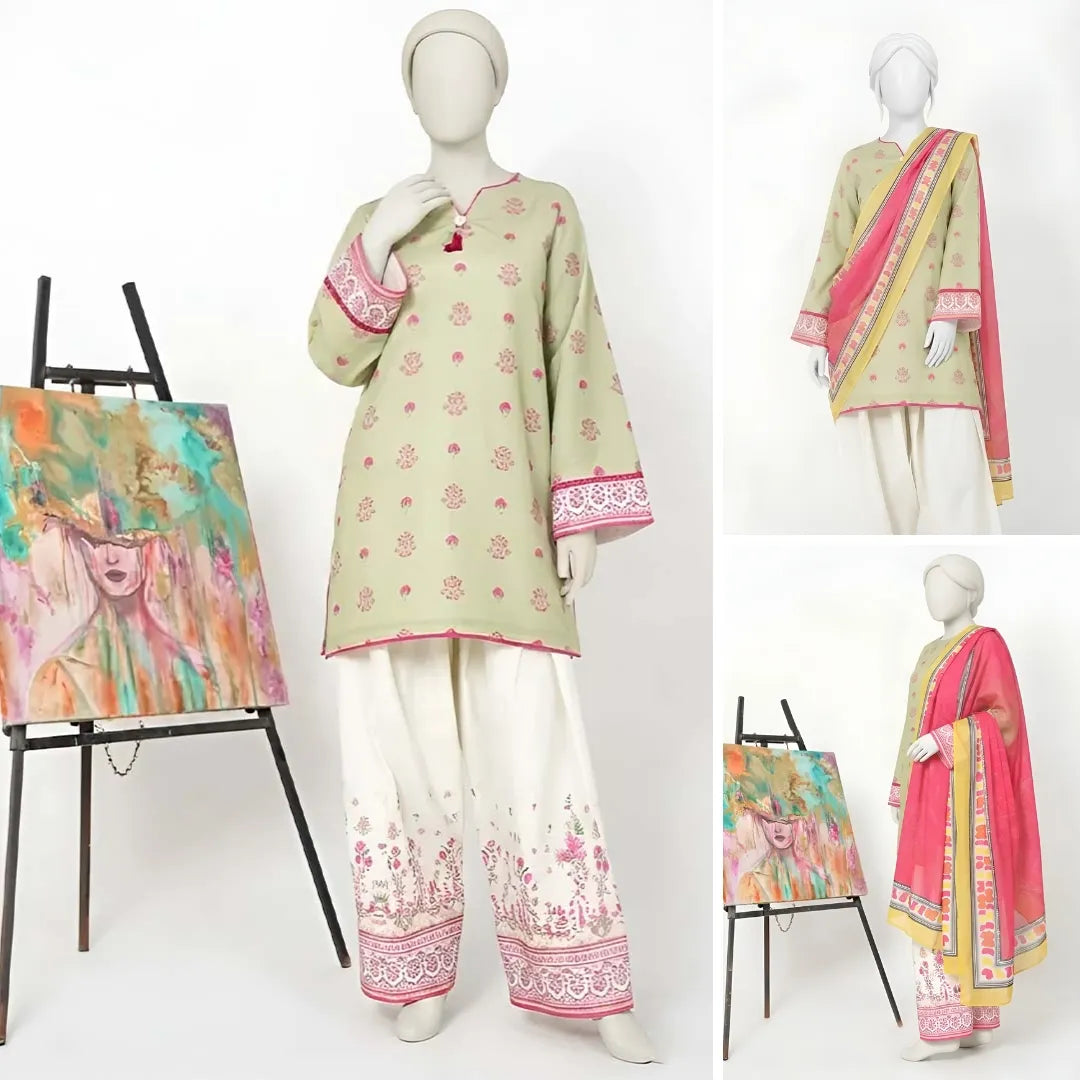 Nuha-Floral Print-3 Piece Set