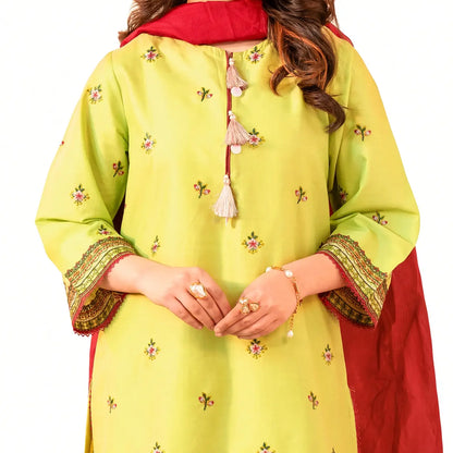 Parizad - Floral Embroidered - 3 Piece Kids Set