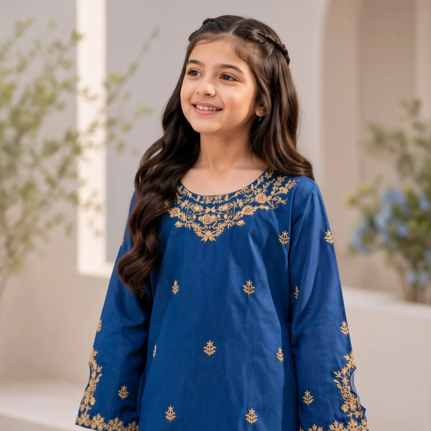 Ruhi-Embroidered-2 Piece Kids Set