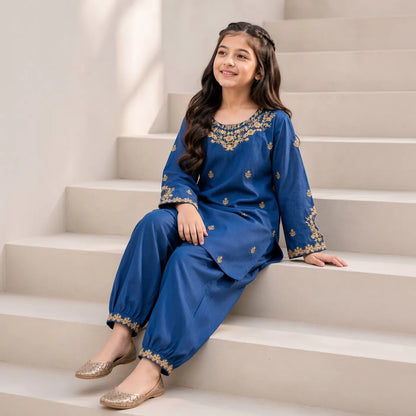 Ruhi-Embroidered-2 Piece Kids Set
