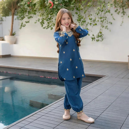 Ruhi-Embroidered-2 Piece Kids Set