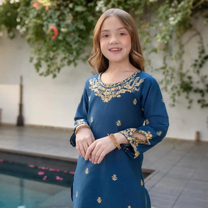 Ruhi-Embroidered-2 Piece Kids Set